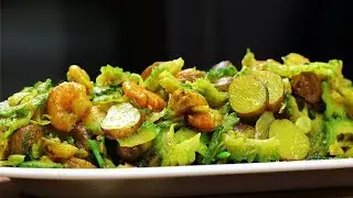 আলু চিংড়ি দিয়ে খুব মজার করলা ভাজি || Tasty bitter gourd recipe