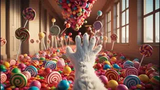 Adorable Cat orders Truck full of Candy🍭#cat #ai #catlover #catvideos #cutecat #aicat