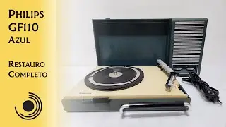 Restauro - Toca Disco Port&aacute;til Philips GF110 Azul