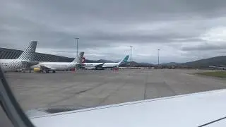 Eurowings A320 Taxi to Runway | Safety Instructions | Bilbao International Airport | Sound