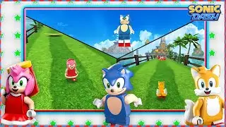 Lego Sonic, Tails, & Amy in Sonic Dash - Widescreen Gameplay Showcase