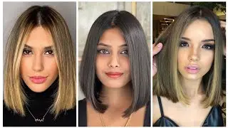 Shoulder length straight Bob hair cuts ideas for a smooth look