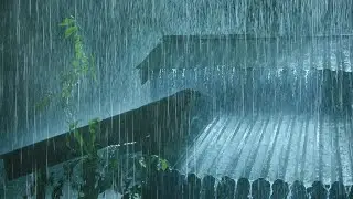 Thunder Sounds for Sleep-Lock the Door & Go Sleep-ASMR | Chilling Out with Heavy Rain on Tin Roof