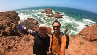 Hiking 14 km Coastline in the South Atlantic Ocean of Morocco