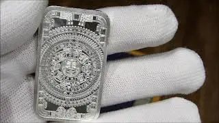 1 oz Silver Bar   Aztec Calendar