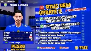 RILIS UPDATE TERBARU !! eFootball&trade; PES26 FULL ASIA New Season Update | Fix BRI Super League & Liga 2