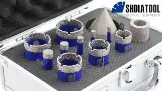 A85716510K4T Vacuum Brazed Diamond Core Drill Bits Hex Shank Milling Bits Set for Ceramic Porcelain
