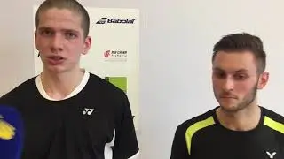 Jille and Van der Lecq are ready to play the first seeded later today