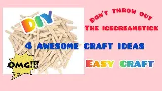 4 amazing walldecor idea #icecream stick homedecor ideas #craftideas #diy #homedecor #stick craft