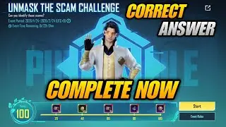 🔴 UNMASK THE SCAM CHALLENGE EVENT PUBG MOBILE | ALL CORRECT ANSWERS OF UNMASK THE SCAM CHALLENGE