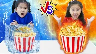 Annie and Suri Pretend Play Hot vs Cold Challenge