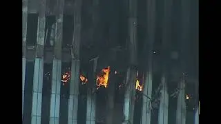 Face in the burning WTC South Tower