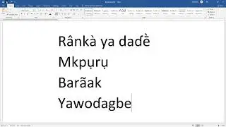 Typing using the Boyeg Keyboard For African Languages
