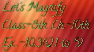 Let's Magnify class 8th Ex. 10.3(Q.1to5) Ch. 10th(Direct And Inverse Proportion) RSK Maths Monitor