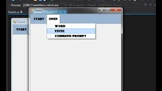 C# Menu (MenuStrip) Settings - start processes from menu