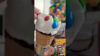🍒How to Put M&M's on Your 🍦Ice Cream Cone😋🌈 #shorts #satisfying #how #best #asmr