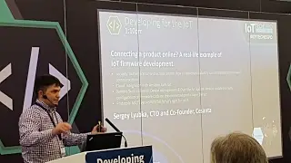 IoT Tech Expo talk by Cesanta CTO on Security, Encryption and Authentication.  (Mongoose OS)