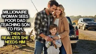 Millionaire Woman Sees Poor Dad Teaching Son To Fish, Then Realizes She Needs Him
