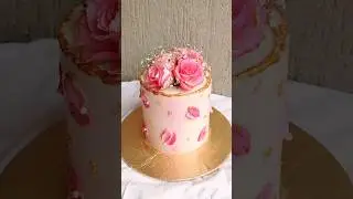 Bridal Shower Cake | Pallete knife painting #cakedecorating #bridalshower #palleteknifepainting