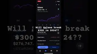 Will Solana break $300 in 2024?? #trading #solana #crypto #cryptocurrency #marketcap #shorts