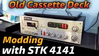 Vintage Stereo Cassette Deck Modding with STK4141 | How to make an STK amplifier at home ? #tech