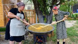 Приготовление традиционной азербайджанской халвы | Village Life