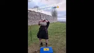 Barevan Lifting Stone - 105kg , 231lbs , 16.5 stone  to shoulder x3 reps - Scottish stone lifting