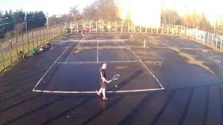 tennis practice 1-6 , 65 year old amateur from Poland , Wroclaw