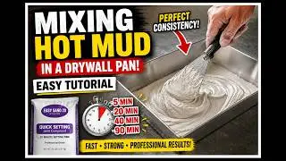 How to mix drywall quickset muds powder in pan easy mud pan mixing perfect for patch drywall repair