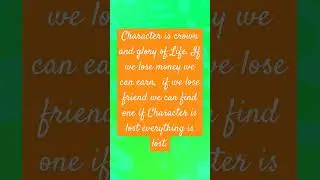 Character is Key