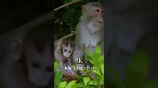 Monkeys and baby - Funny Animals, #monkeys #8k #animals