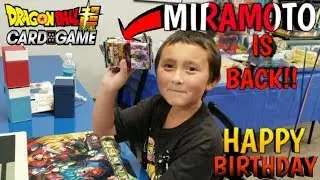 MIRAMOTO IS BACK! First Time Opening Dragon Ball Super Booster Packs At Ethans Birthday!!