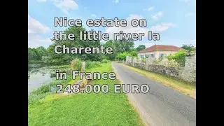 Nice estate for sale on the little river la Charente in France - 248.000 EURO