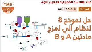 حل نموذج 8 لنظام آلي لمزج مادتين A و B