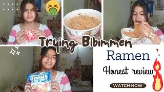 First time trying Ramen 🍜|| Bibimmen Ramen || weird experience 🤢 || Honest review🤧