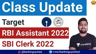 Class Update - Target RBI Assistant 2022 & SBI Clerk 2022 | by Sooraj Yadav