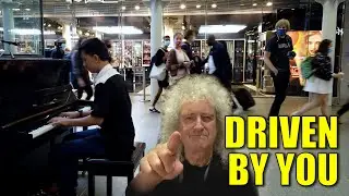 Playing Brian May Driven By You Piano Out in Public | Cole Lam 14 Years Old