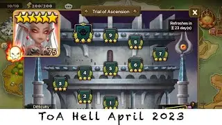 Summoners War : Sky Arena ToA hell April 2023 FL.10 Lyrith non bolverk