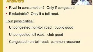 Economics Ch  11 - Public Goods & Common Resources