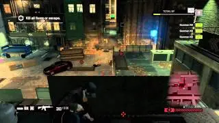 WATCH DOGS. Car destroyed with grenade & fireworks