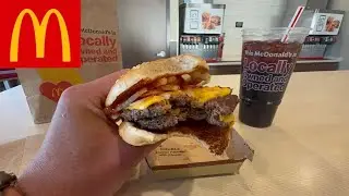 Eating McDonald's Double Quarter Pounder With Cheese POV ASMR Dr Pepper Mukbang