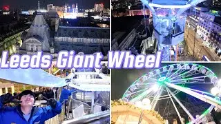 4K Giant Wheel Christmas Lights City Centre Leeds England UK 🇬🇧 #travel #funny #enjoy #night