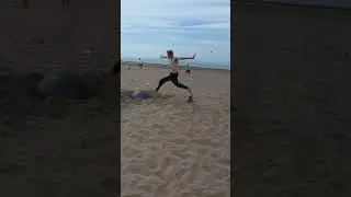 double Cork attempt #tricking #beach #gym