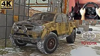 Rebuilding Toyota Hilux Arctic Trucks AT38 SNOW | Forza Horizon 4 Steering Wheel Gameplay
