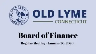 Board of Finance Regular Meeting 1/20/26