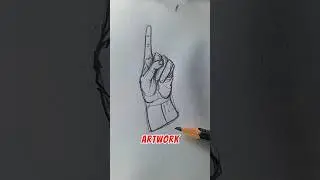 SATISFYING Pointing Finger Art Process 🎨 #art #shorts #foryou #tutorial #satisfying #howto #draw