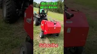 Mini Baler Machine 🚜 working in country side #balermachine #grasscutting #farmingtools #tech #2025