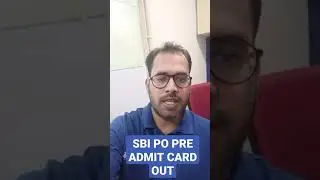 SBI PO PRE ADMIT CARDS OUT📢📢 #sbipo #sbipopre #ixambee #shorts