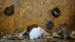 Watch Cat TV | Video of mice digging holes and hiding | Mossy Paw TV