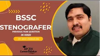 BSSC STENOGRAPHER PYQ SOLUTION PART 1 BY RAVI VERMA SIR..